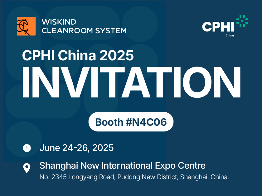 Wiskind Cleanroom para expor na CPHI China 2025 em Xangai - estande nº. N4C06